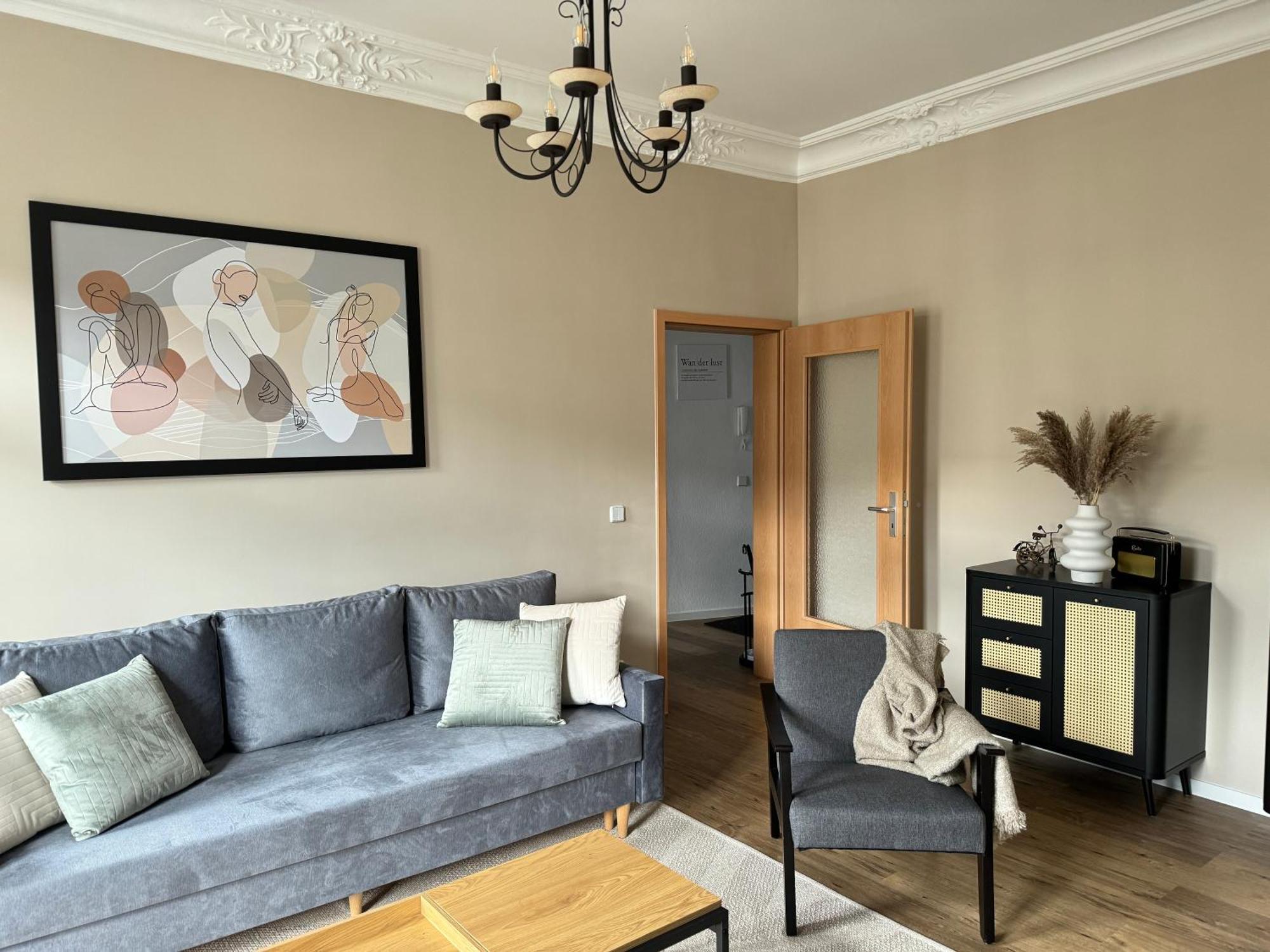 Stylisches Appartement Im Jugendstil-Viertel เคมนิตซ์ ภายนอก รูปภาพ